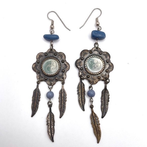 Sterling Silver Delicate Dangle Feather Earrings - Picture 1 of 4